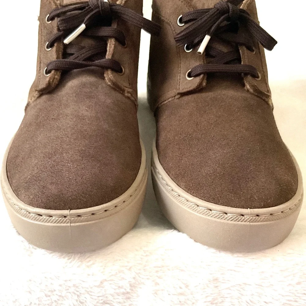 NATURAL WORLD ALPE ECO MEN’S ORGANIC SUEDE CHUKKA LACE UP DRESSY BOOTS SZ 9